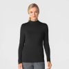 Healthcare WonderWink Layers Tees & Layering Pieces | Wonderwink Layers Women'S Long Sleeve Mock Neck T-Shirt