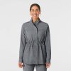 Healthcare WonderWink RENEW Lab Coats & Jackets | Wonderwink Renew Women'S Convertible Hood Fashion Scrub Jacket Grey Heather