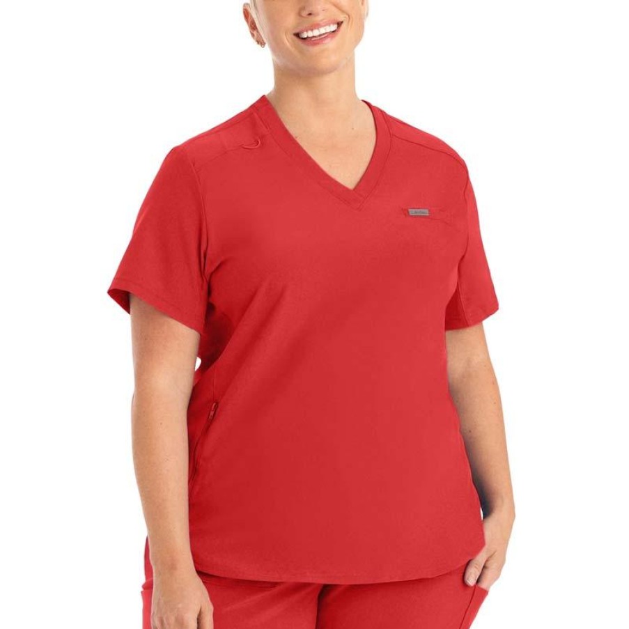 Healthcare Landau Forward Scrub Tops | Landau Forward Women'S Free Form V-Neck Scrub Top