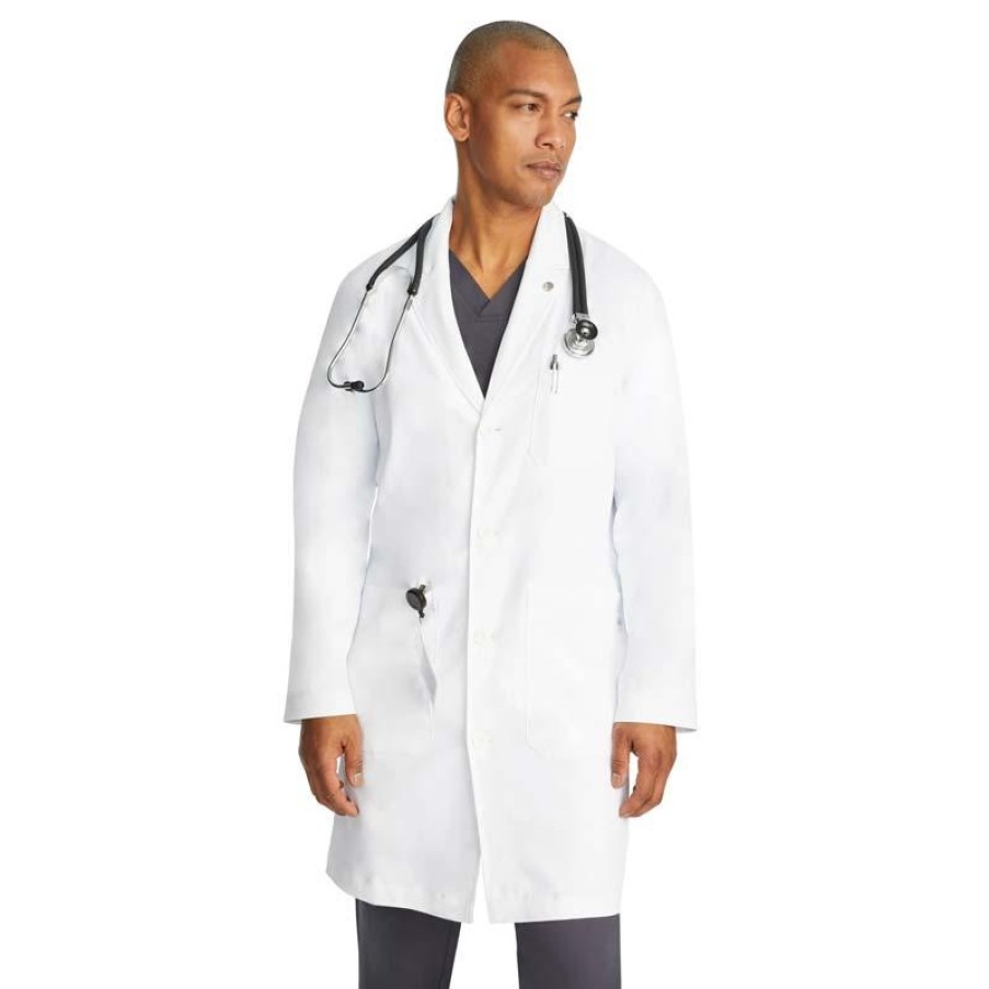 Healthcare Healing Hands Lab Coats & Jackets | Healing Hands Men'S Lule 39" Full Length Labcoat White