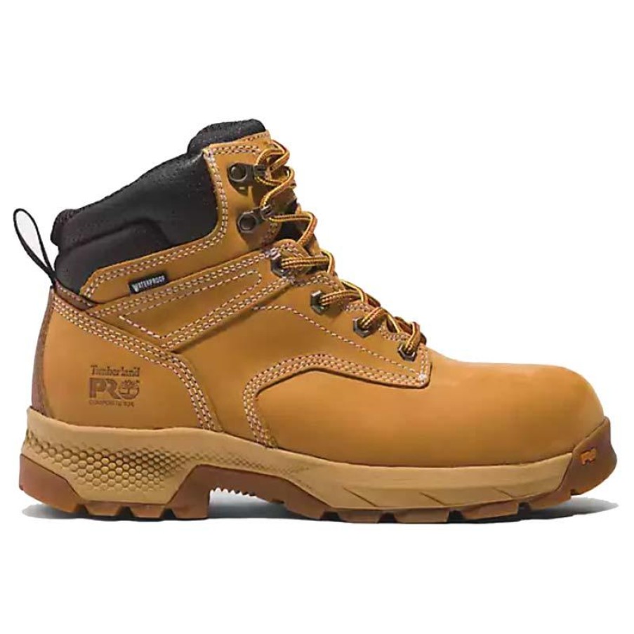 Footwear Timberland Pro Non-Slip Boots | Timberland Pro Men'S 6" Titan Ev Waterproof Composite Toe Work Boot Wheat