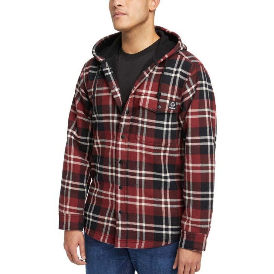 Outerwear Wolverine Jackets | Wolverine Men'S Bucksaw Bonded Flannel Plaid Shirt Jac