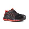 Footwear Reebok Athletic | Reebok Work Men'S Zig Elusion Heritage Work Composite Toe Low Cut Sneaker Black / Red