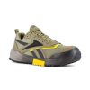 Footwear Reebok Athletic | Reebok Work Men'S Lavante Trail 2 Work Composite Toe Trail Work Shoe Army Green/Black/Yellow