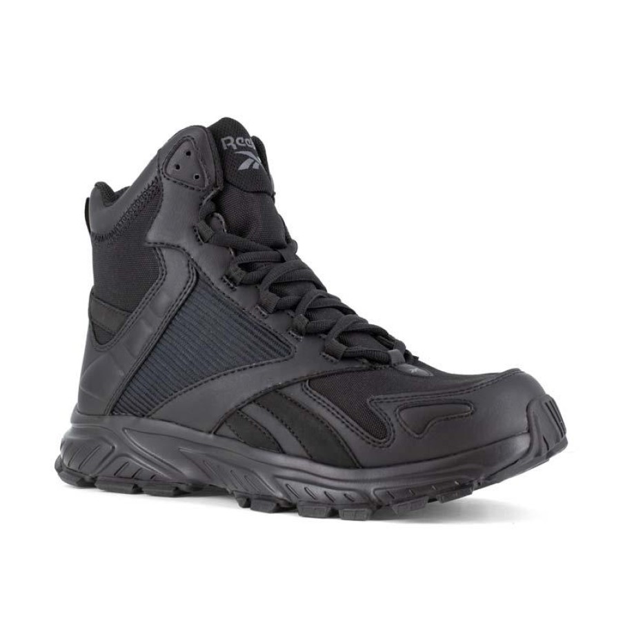 Footwear Reebok Tactical | Reebok Work Men'S Hyperium Tactical 6" Trail Running Boot Black