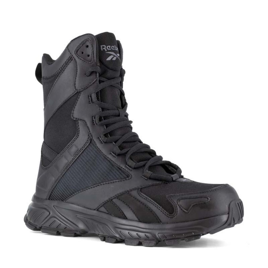 Footwear Reebok Tactical | Reebok Work Men'S Hyperium Tactical 8" Trail Running Boot Black