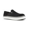 Footwear Reebok Non-Slip Shoes | Reebok Work Women'S Comfortie Work Composite Toe Sd Slip-On Work Shoe Black / White