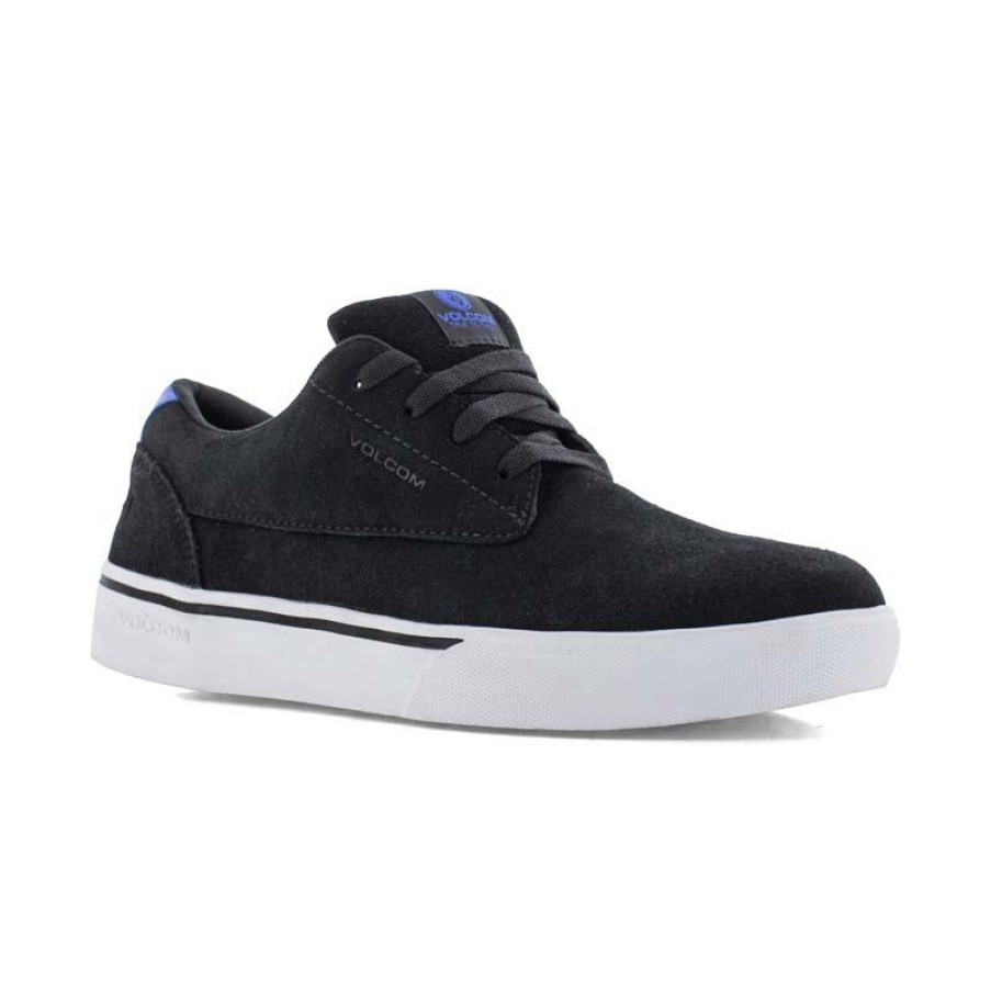 Footwear Volcom Non-Slip Shoes | Volcom Men'S True Composite Toe Skate Canvas Work Shoe Black