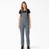 Outerwear Dickies Bib Overalls | Dickies Women'S Flex Hickory Stripe Boyfriend Fit Bib Overall Stonewash Hickory Stripe