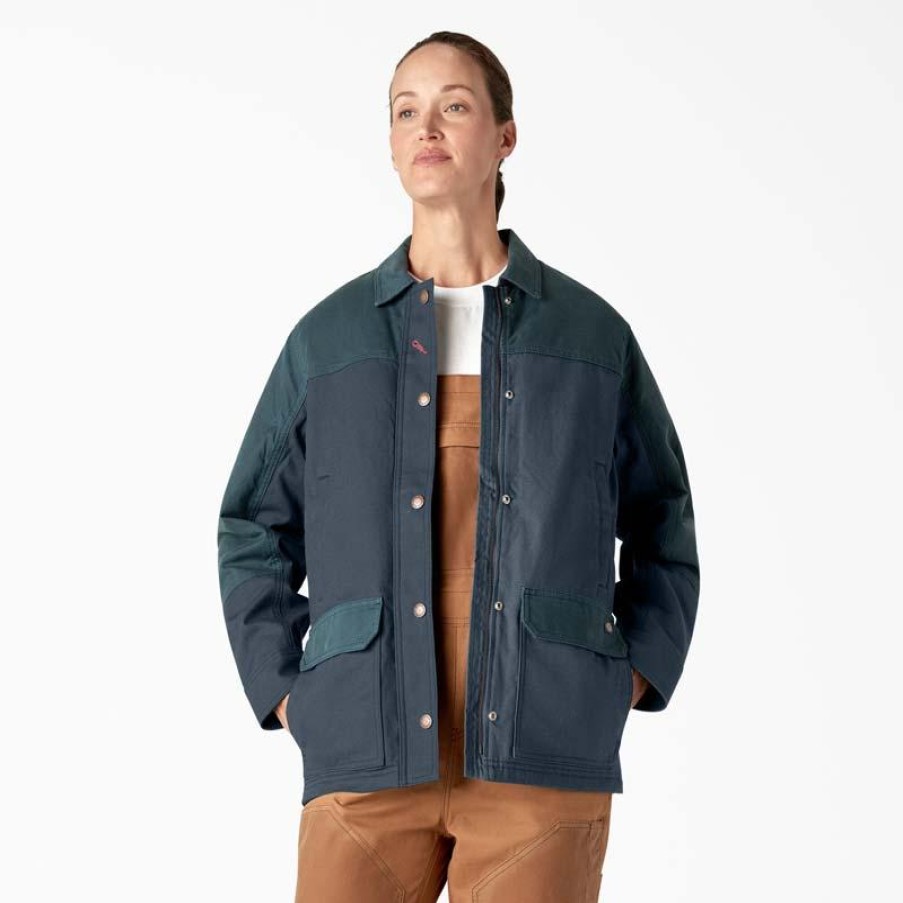 Outerwear Dickies Coats | Dickies Women'S Waxed Canvas Chore Coat