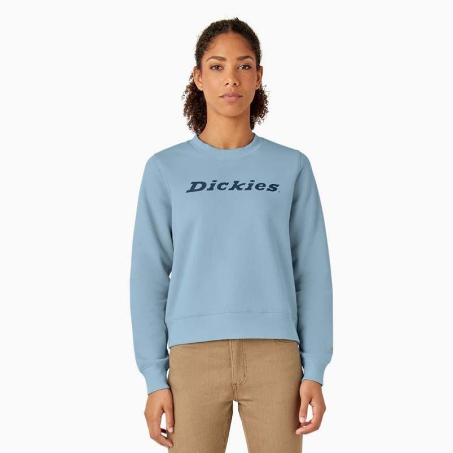 Outerwear Dickies Sweatshirts | Dickies Women'S Heavyweight Logo Sweatshirt