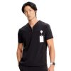 Healthcare Infinity GNR8 Scrub Tops | Infinity Gnr8 Men'S Partial Zip V-Neck Scrub Top