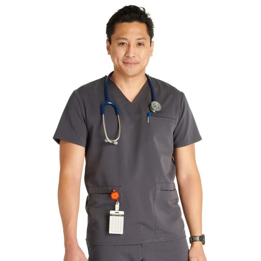 Healthcare Cherokee Atmos Scrub Tops | Cherokee Atmos Men'S V-Neck Scrub Top