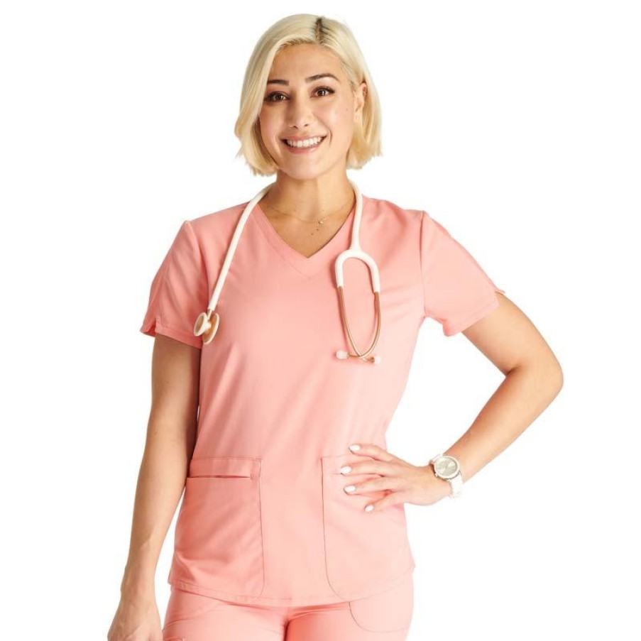 Healthcare Cherokee Atmos Scrub Tops | Cherokee Atmos Women'S V-Neck Scrub Top